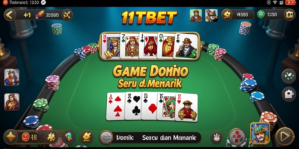 Tampilan gameplay seru di 11TBET dengan berbagai pilihan meja Domino.