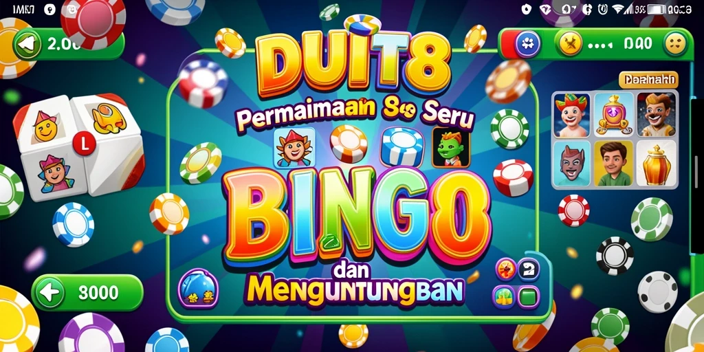 Tampak gameplay seru bingo di aplikasi DUIT8.