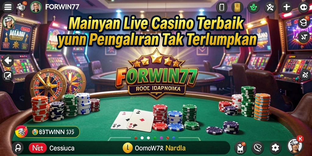 Tampilan gameplay Live Casino yang mendebarkan di FORWIN77.
