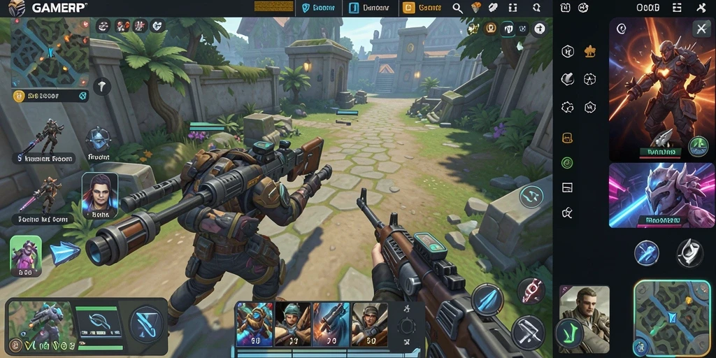 Screenshot utama GAMERP menunjukkan pengguna yang menikmati fitur utility dengan antarmuka sederhana.