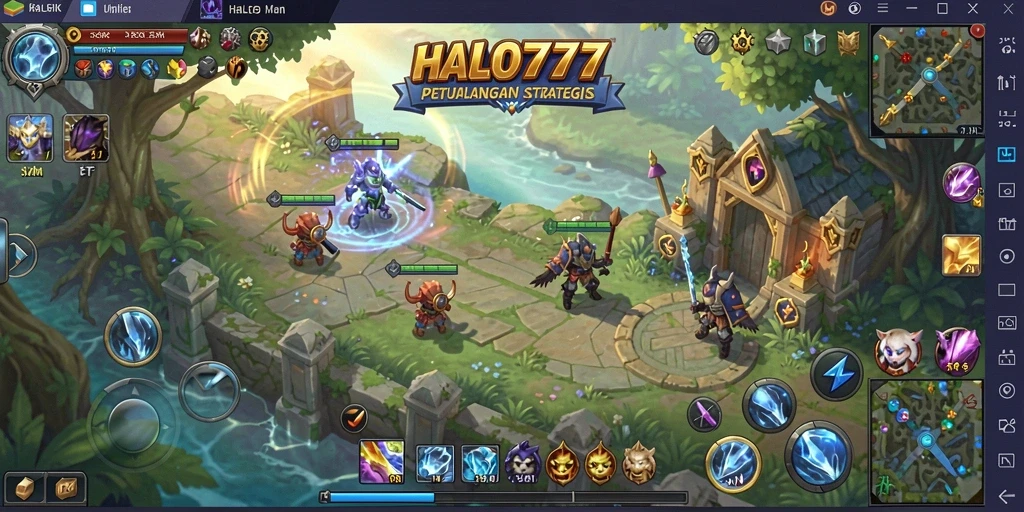 Tangkapan layar utama gameplay HALO777 menunjukkan pertempuran strategis yang mendebarkan.