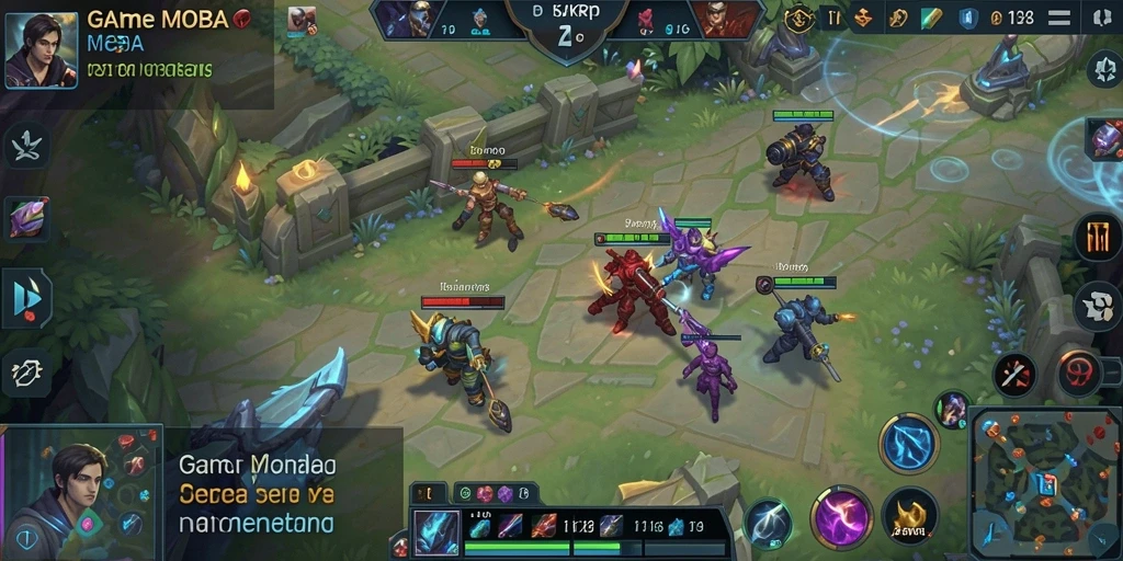 Tangkapan layar KAKRP menampilkan aksi seru dalam permainan MOBA.