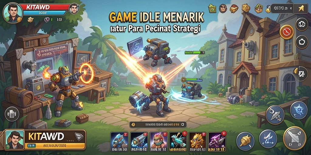 Screenshot gameplay KITAWD yang menampilkan strategi dan pengelolaan sumber daya.
