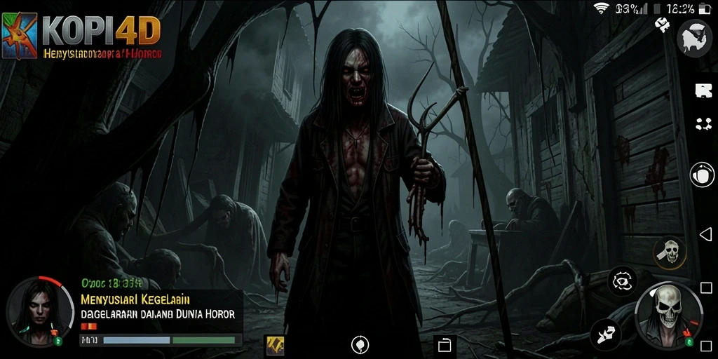 Screenshot KOPI4D memperlihatkan suasana mencekam selama gameplay.