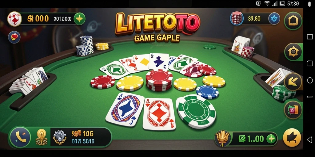 Gameplay seru LITETOTO dalam permainan Gaple yang menantang.
