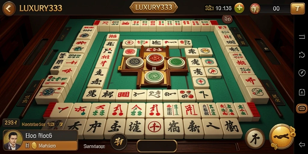 Tampilan gameplay LUXURY333 dalam permainan Mahjong yang seru.