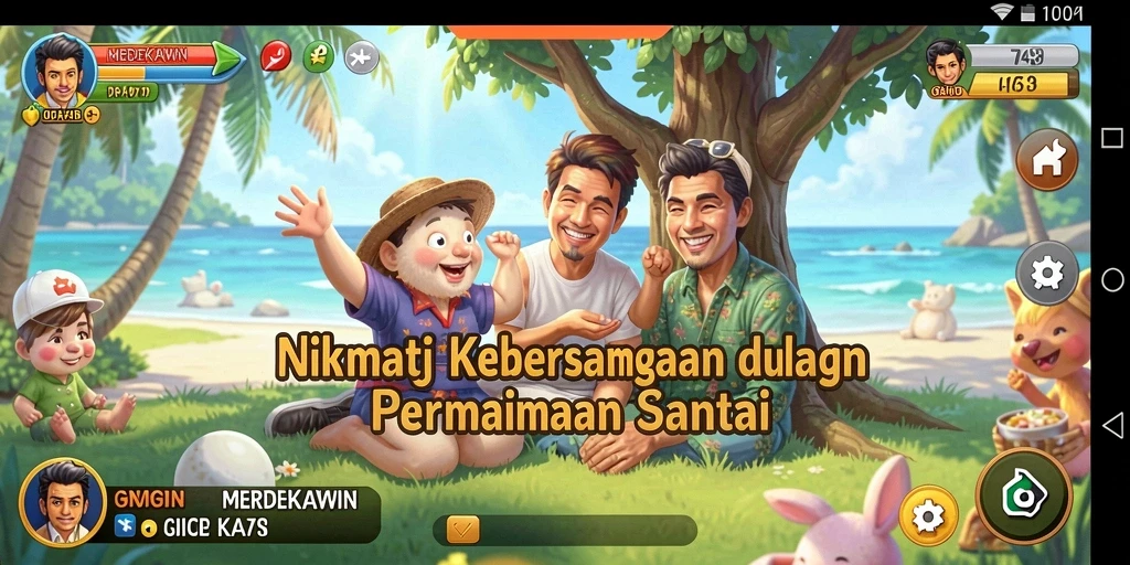 Screenshot gameplay MERDEKAWIN dengan visual menarik.