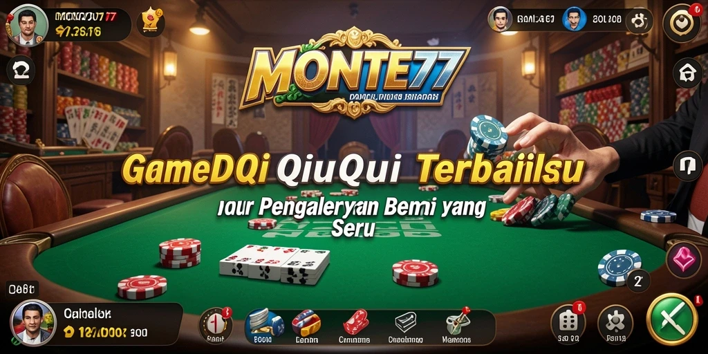 Tampilan gameplay QiuQiu yang seru dan menantang di MONTE77.
