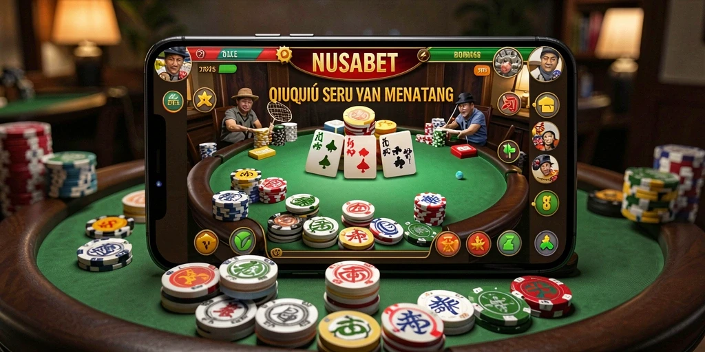 Screenshot NUSABET menampilkan gameplay QiuQiu yang menegangkan.