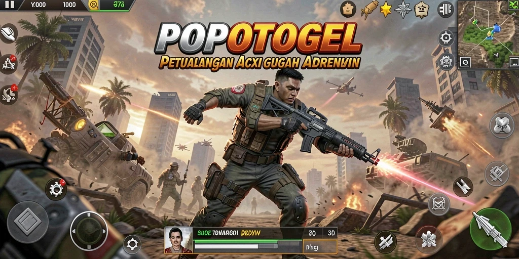 Screenshot gameplay POPOTOGEL menampilkan aksi mendebarkan dan grafis menawan.
