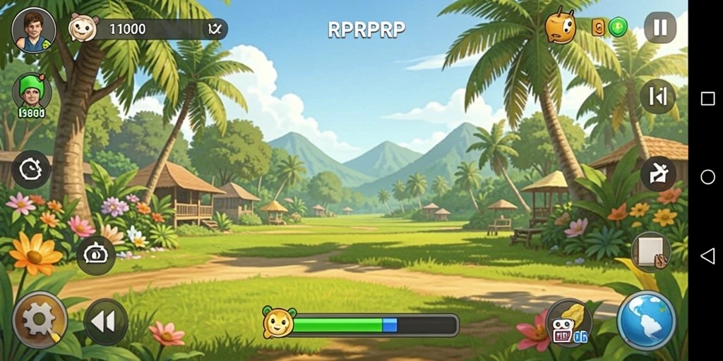 Tampilan gameplay RPRPRP yang menyenangkan dan penuh warna.
