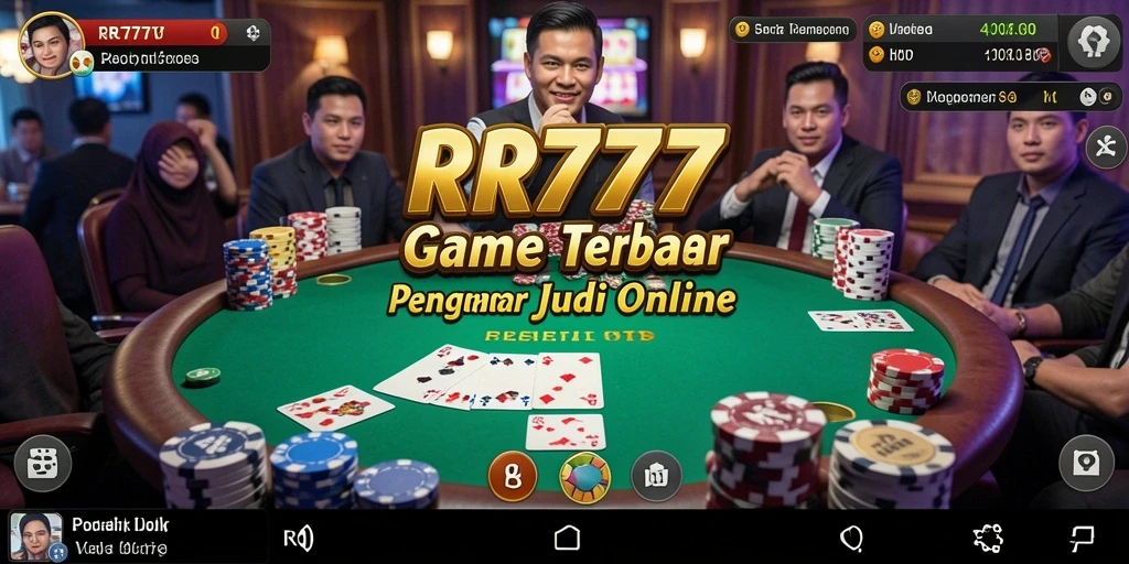 Screenshot utama RR777 menunjukkan gameplay Poker yang mendebarkan.