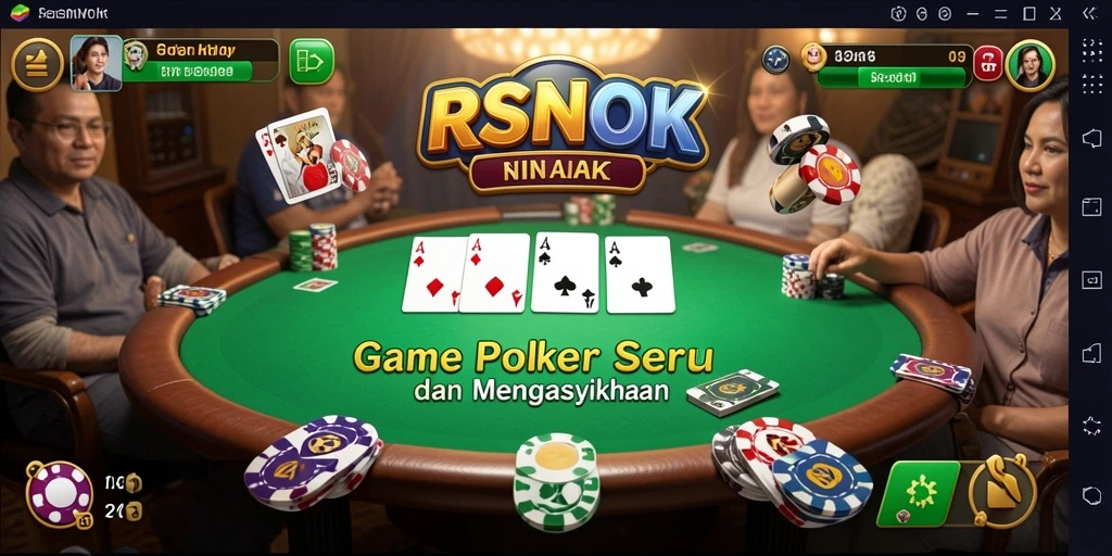 Tampilan gameplay menarik dari RSNOK yang penuh aksi Poker.