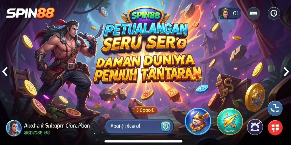 Tangkapan layar dari gameplay mendebarkan SPIN88 yang penuh petualangan.