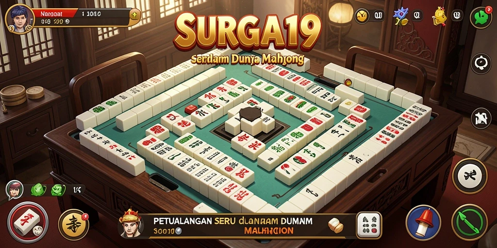 Tampilan screenshot gameplay <strong>SURGA19</strong> yang seru dan menarik dalam permainan Mahjong.