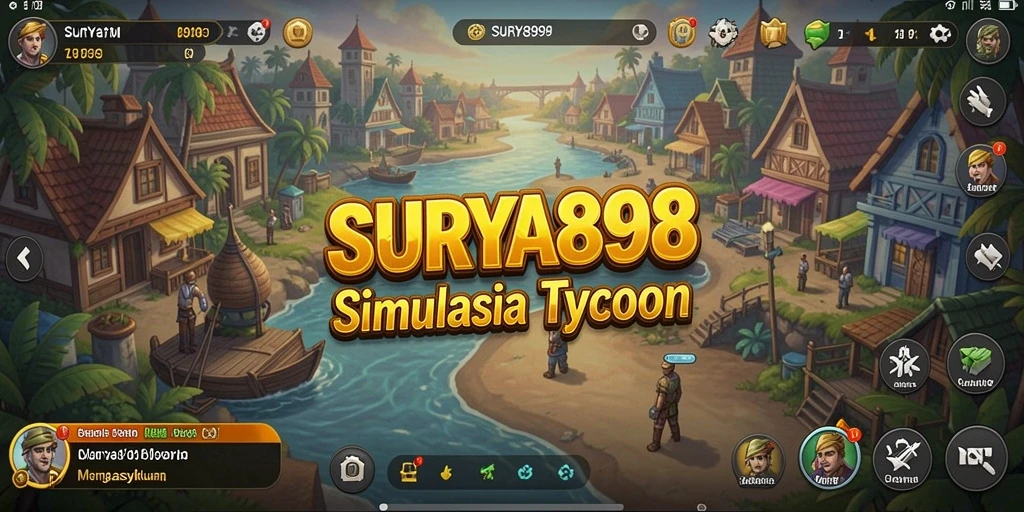 Tampilan gameplay menarik dari SURYA898 dalam simulasi Tycoon.